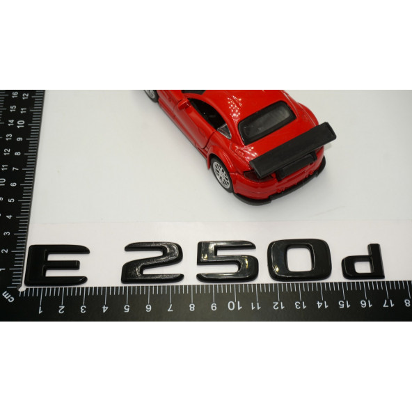 E 250d Bagaj Parlak Siyah ABS 3M 3D Yazı Logo - 5