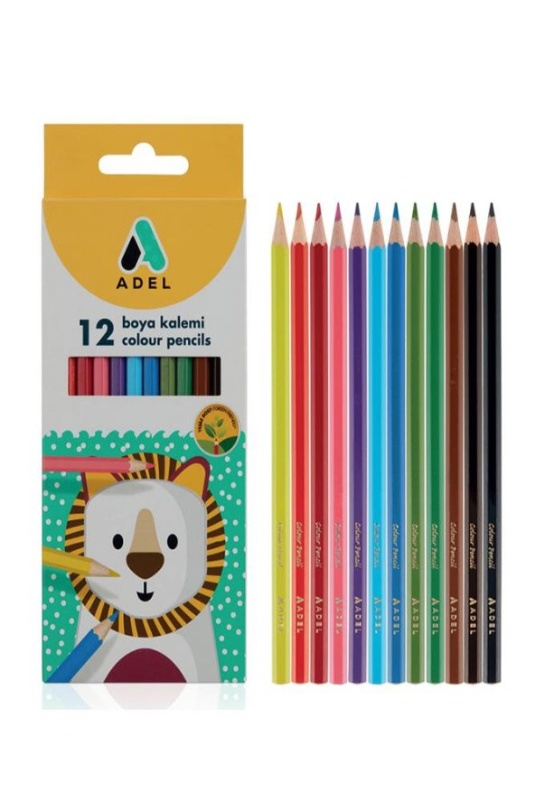 Öğrenci Okul Boyama Seti 4 lü Adel 12 Renk Pastel Boya Kuru Boya Sulu Boya Keçeli Kalem 12 li Boya Set Kreş Seti - 2