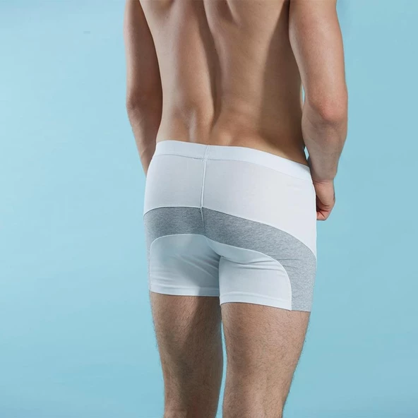ÖDÜL 6358 ERKEK ELASTAN BOXER BEYAZ