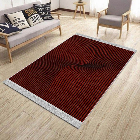 Artızon Halı ART-086 Beyaz Taban Dekoratif Kilim Ince Yıkanabilir Süngerli Dot Taban Salon Halısı