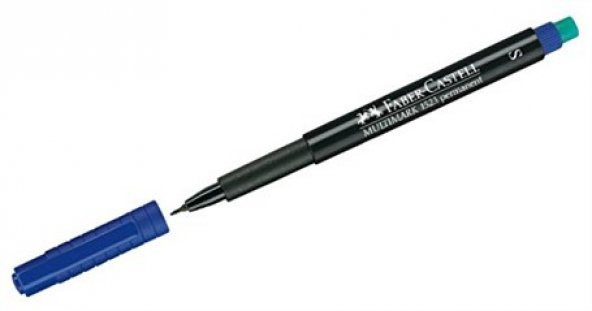 Faber Castell 1523 Permanent Kalem - Asetat Kalemi S Mavi