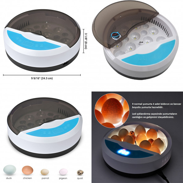 Mini 9+4 Yumurtalı  Otomatik Kuluçka Makinası - 2