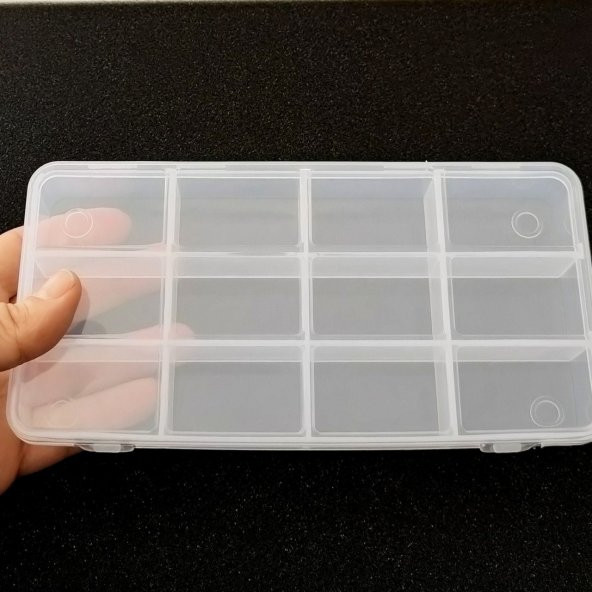 Hayal Sepeti 12 Bölmeli Kapaklı Organizer Kutu 20x10x3 cm - 6