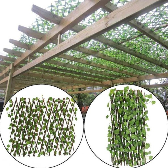 Yapay Sarmaşık Bahçe Çiti 120 Cm x 3 M Açılır Kapanır Çit - 4