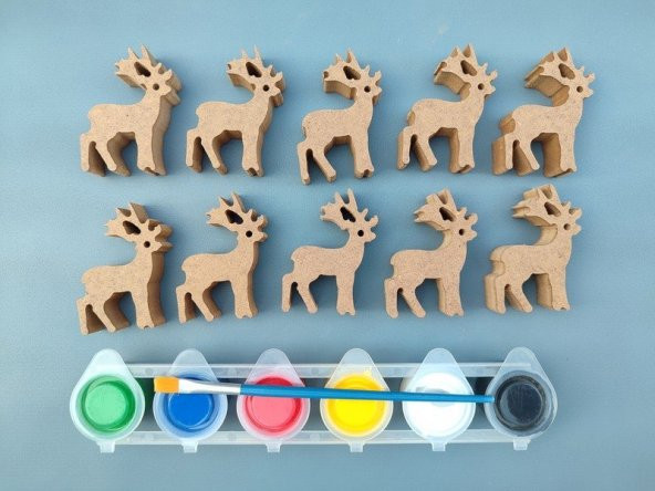 Okul öncesi etkinlik. Çocuklara ahşap boyama seti. Eğitici Ahşap Boyası. Hediye Oyuncak ( SET 29 ) - 5