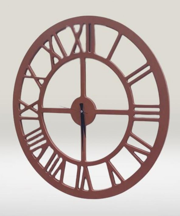 Hobi ADN 90223 Duvar Saat Ahşap MDF 60 Çap MODEL Doğal HAM Renk Kutu Sevk El Yapı - 6