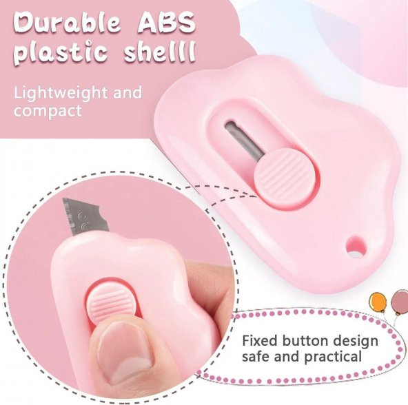SRTfootcare Taşınabilir Bulut Şeklinde Maket Bıçağı 1 Adet PEMBE - 3