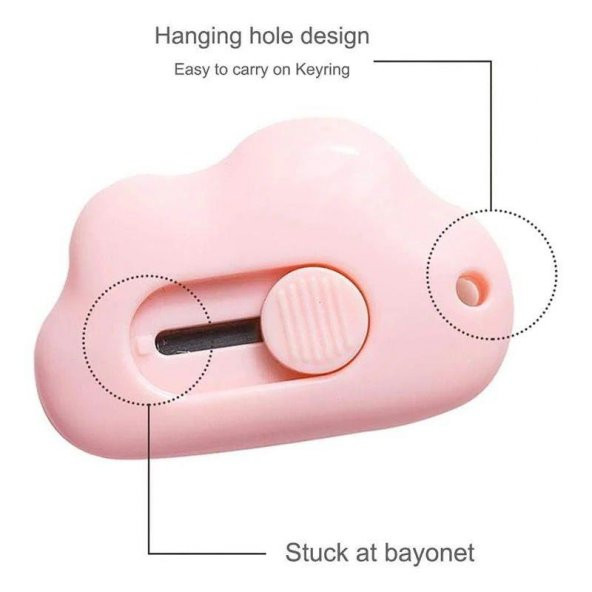 SRTfootcare Taşınabilir Bulut Şeklinde Maket Bıçağı 1 Adet PEMBE - 5