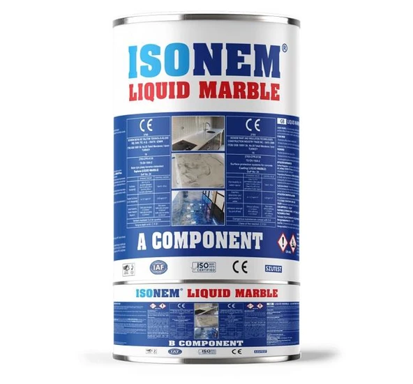 İsonem Liquid Marble Tezgah ve Zemin Kaplaması 2.5 Kg Set - 1