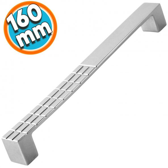Mobilya Mutfak Dolabı  Banyo Çekmece Dolap Kapak Kulpu Kulbu Krom160 mm Metal Kulp ürün görseli