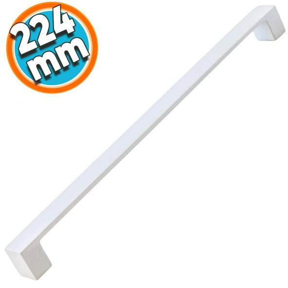 Mobilya Mutfak Dolabı  Banyo Çekmece Dolap Kapak Kulpu Kulbu Beyaz 224 mm Metal Kulp