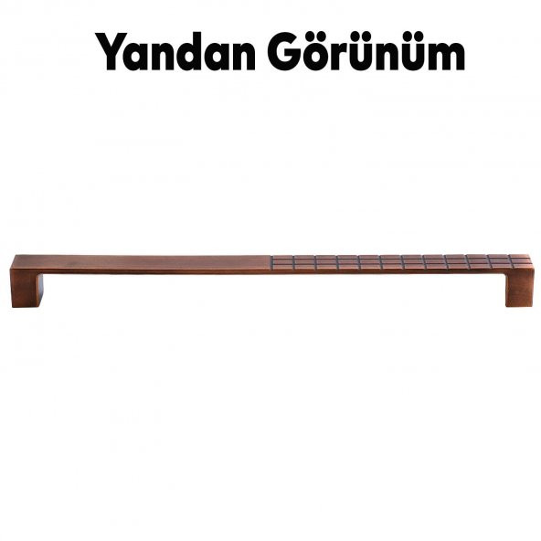 Mobilya Mutfak Dolabı Banyo Çekmece Dolap Kapak Kulpu Kulbu Antik Bakır 224 mm Metal Kulp - Resim 3
