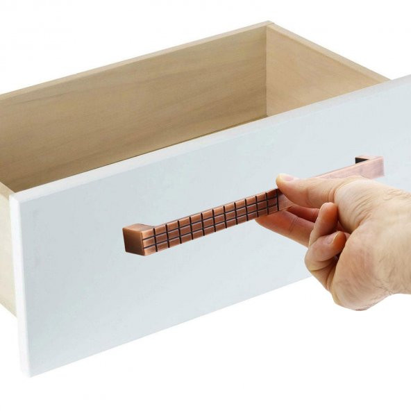 Mobilya Mutfak Dolabı Banyo Çekmece Dolap Kapak Kulpu Kulbu Antik Bakır 224 mm Metal Kulp - Resim 4