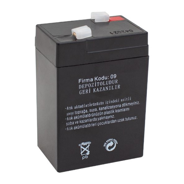 Atex 6 Volt 4 AH Işıldak Aküsü (70*48*101 Mm) - 5
