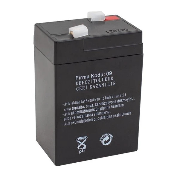 Atex 6 Volt 4 AH Işıldak Aküsü (70*48*101 Mm) - 8