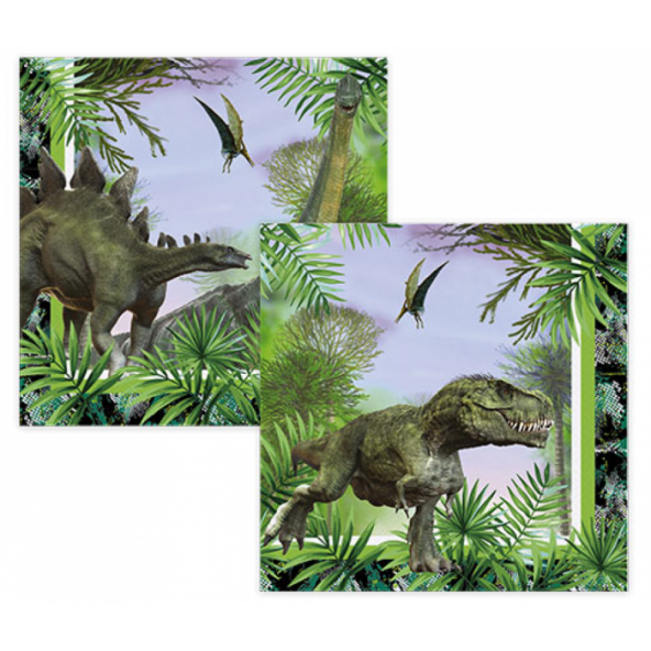 Jurassik Dinozor Parti Peçete 33x33 cm ürün görseli 1