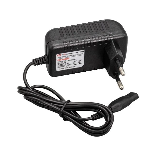 Powermaster PM-14826 5 Volt - 0.6 Amper Fişli Tıraş Makinesi Adaptörü - 9