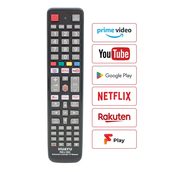 Huayu RM-L1663 Netflix-Youtube-Prime Video-Google Play Tuşlu Universal Lcd Led Tv Kumandası - 3