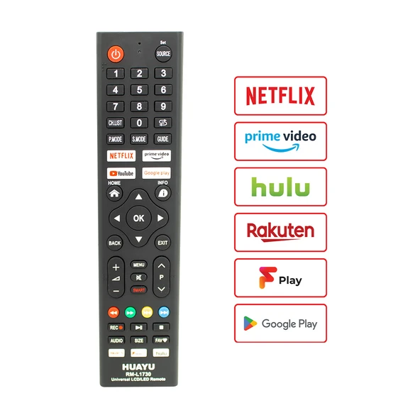 Huayu RM-L1730 Netflix-Youtube-Prime Video-Google Play Tuşlu Universal Lcd Led Tv Kumandası - 3