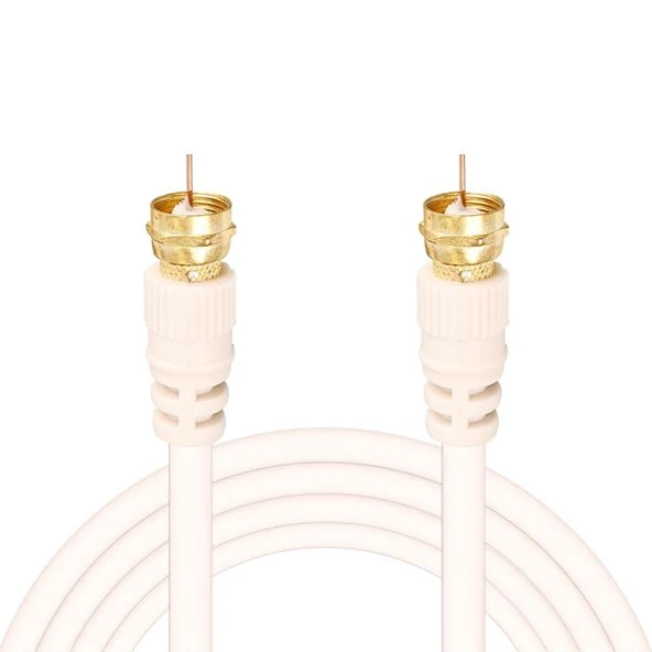 MAG F Konnektörlü Hazır Gold Uçlu Anten Kablosu 5 Metre - Resim 3