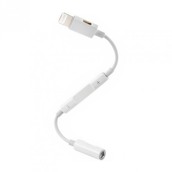 POWERMASTER JH-024 IPHONE LIGHTNING TO 3.5MM AUX KULAKLIK JACK ÇEVİRİCİ 14 CM KABLO