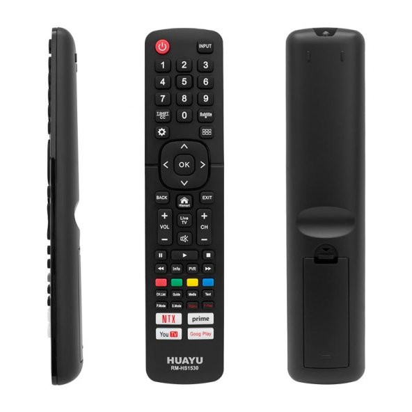 Huayu Hısense RM-HS1530 Netflıx- Youtube- Prıme Vıdeo- Google Play Tuşlu Unıversal Lcd-Led Tv Kumanda - Resim 3