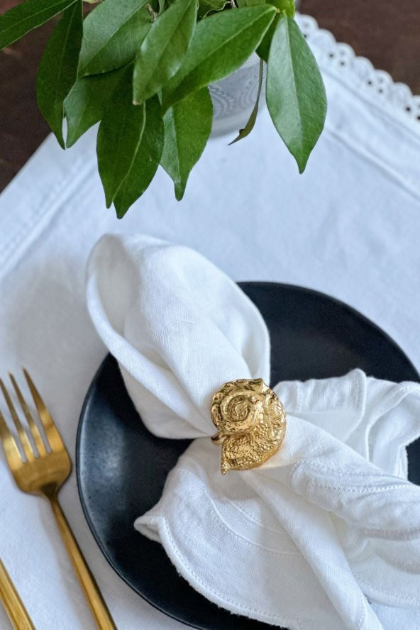 6lı Lüx Marin Gold Peçete Yüzüğü - 2