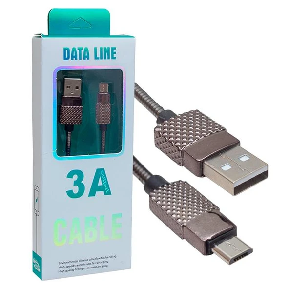 Powermaster Metal Yaylı 3 Amper Micro USB Şarj Ve Data Kablosu - 6