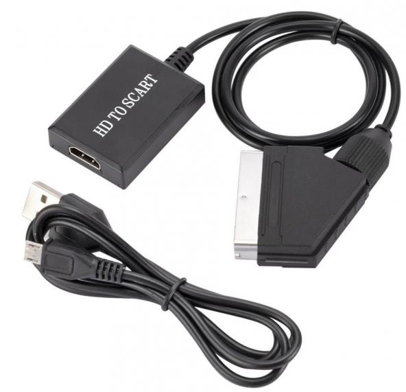 Hdmi To Scart 1080p Hd AV Video Çevirici Dönüştürücü Adaptör - 4