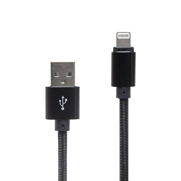 Powermaster Metal Örgülü Lightning USB Data Şarj Kablosu - 5
