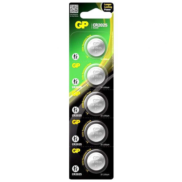GP CR2025 3 V Lityum Para Pil (5'Li Paket)