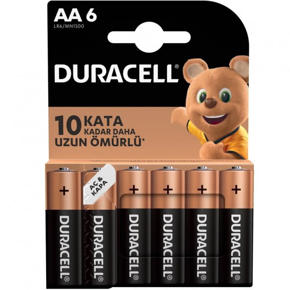 Duracell Basic İnce AA Kalem Pil 6'Lı