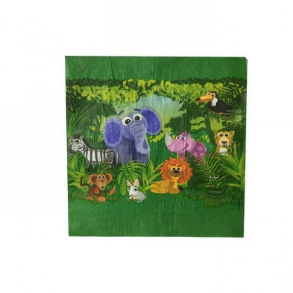 Safari Sevimli Hayvan Temalı Peçete ürün görseli 1