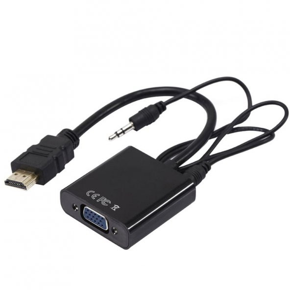 POWERMASTER PM-32015 HDMI TO VGA ÇEVİRİCİ ADAPTÖR SES ÇIKIŞLI KUTULU