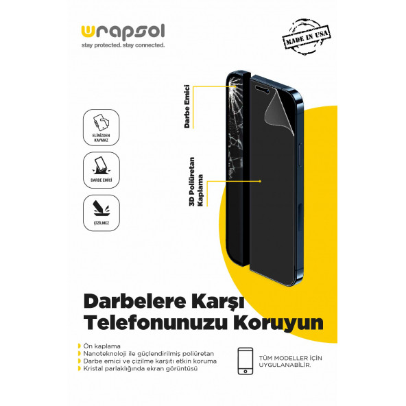 iPhone 15 Plus Ekran Koruyucu Poliüretan Film - Resim 3