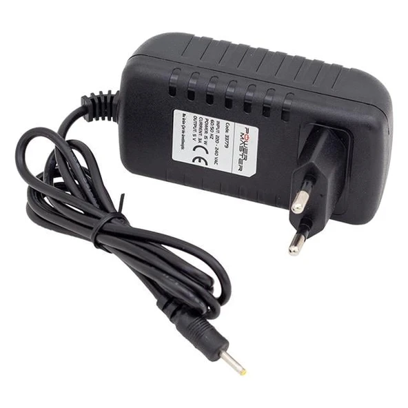 Powermaster PM-33779 5 Volt - 3 Amper 2.5*0.7 Mm Uçlu Plastik Kasa Priz Tipi Adaptör - 6