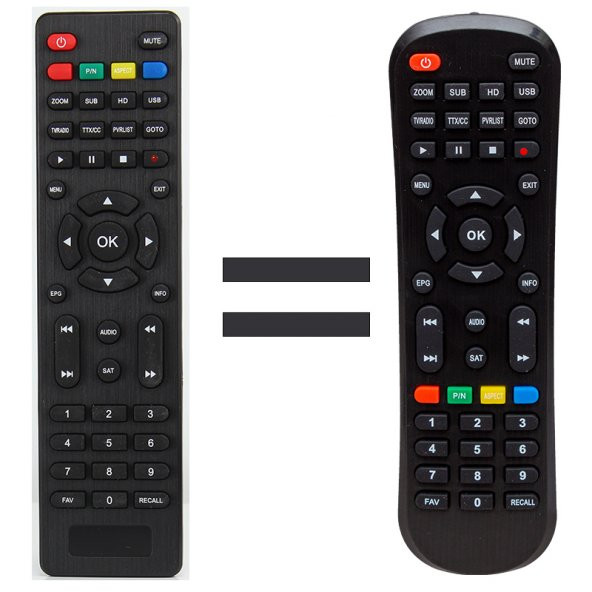 Hometech HT 1000 - HT 1050 / Redline HD Recaal - Fav Tuşlu Uydu Alıcı Kumandası - Resim 2