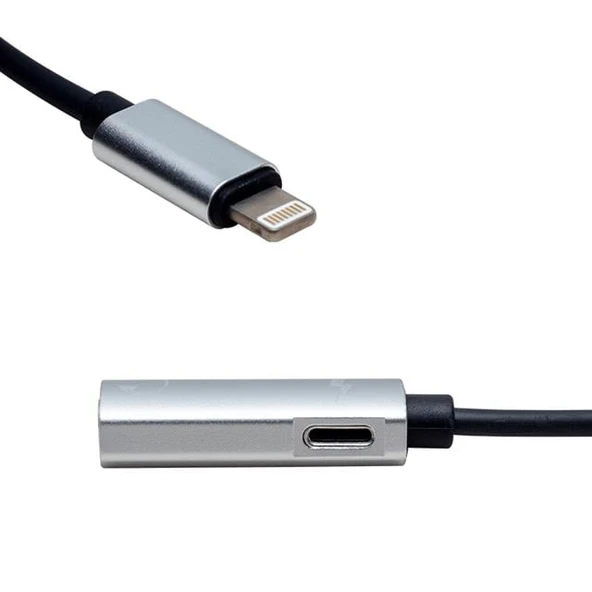 Powermaster PM-3833 Lightning Şarj Ve Kulaklık Çevirici Kablo Adaptör - 8