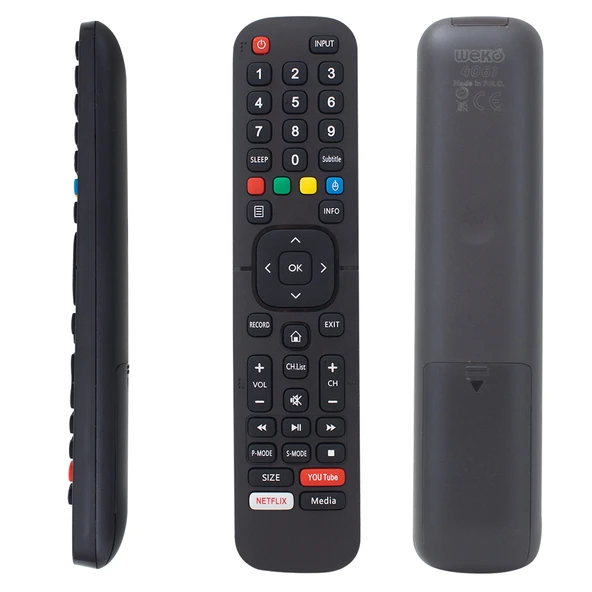 Hisense / Strong Netflix-Youtube-Media Tuşlu Lcd-Led Tv Kumandası - Resim 4