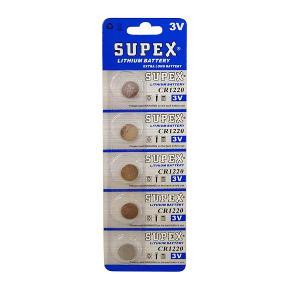 Supex CR1220 3 Volt 5'Li Blister Lityum Pil - 1