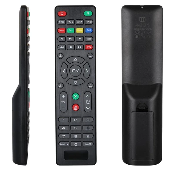 Millenium MLN 20000 - Globex GLB 9500 - Hitech Youtube Tuşlu Mini HD Uydu Kumandası - Resim 4