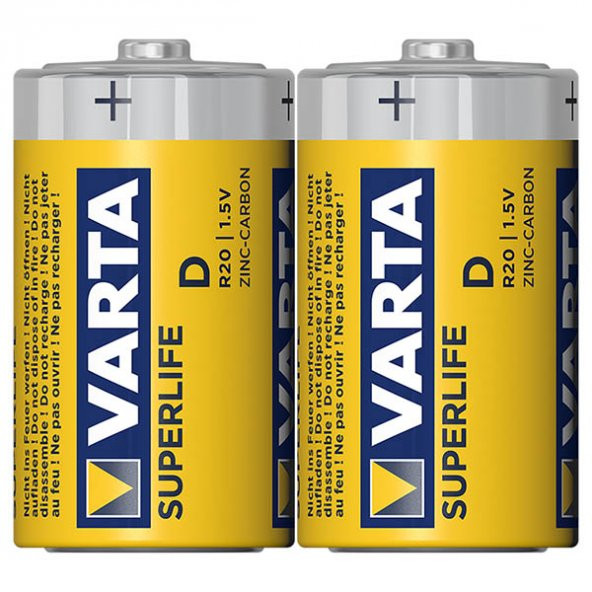 Varta Superlife Çinko Büyük D Boy Pil (24'Lü Paket)