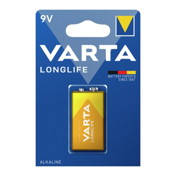 Varta Longlife Power Alkalin 9 Volt Pil Tekli - 3