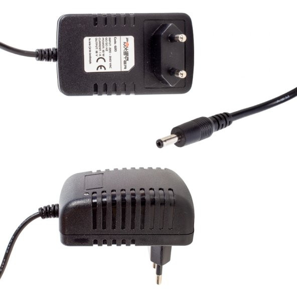POWERMASTER PM-620 18 VOLT - 1 AMPER 3.5*1.35 MM UÇLU PLASTİK KASA PRİZ TİPİ ADAPTÖR - 2