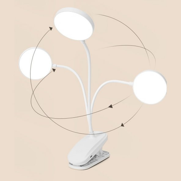 Powermaster BL-1213 USB'li Dokunmatik Düğmeli Üç Modlu Beyaz Işık Masa Lambası - 2