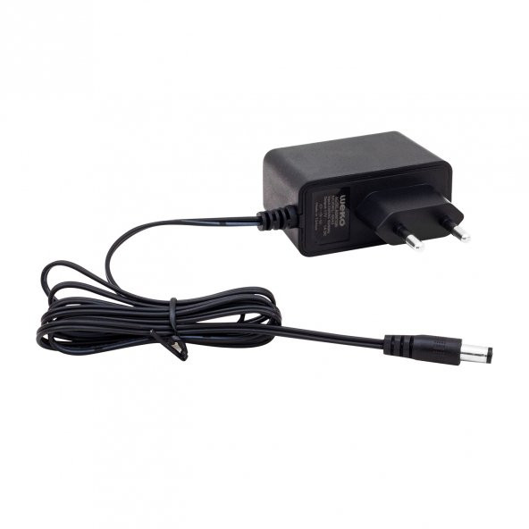 WEKO 12 VOLT - 1 AMPER 5.5*2.5 UÇLU YERLİ ÜRETİM PLASTİK KASA PRİZ TİPİ ADAPTÖR - 6