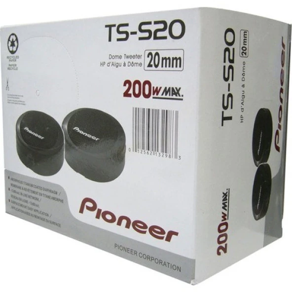 PIONEER TS-S20 200 WATT TİTANYUM DOME TWEETER OTO HOPARLÖR - 3