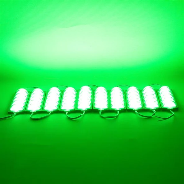 Powermaster 12 Volt 4 Watt Yeşil 3030 10 X 53.8 Mm IP65 260 – 280 Lümen 180 Derece Modül Led - 6