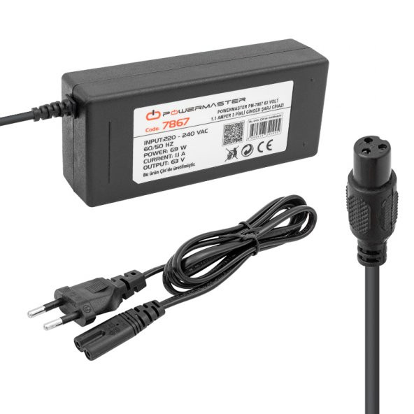 Powermaster PM-7867 63 Volt 1.1 Amper 3 Pinli Ginger Şarj Cihazı - 3