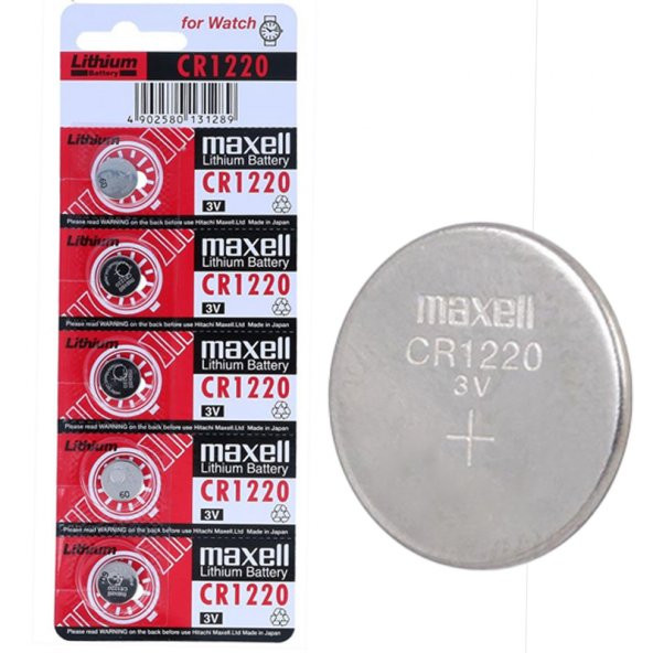 Maxell CR1220 3 Volt Lityum 5'Li Düğme Pil - Resim 2